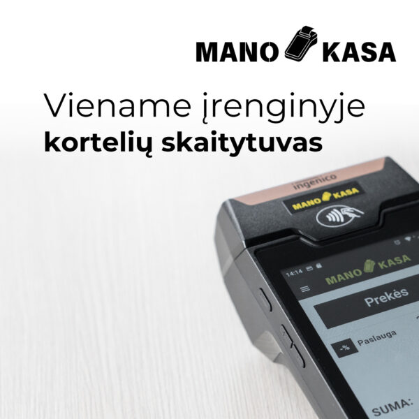 „Mano kasa“ mobilus kasos aparatas su i.EKA virtualia fiskalizacija